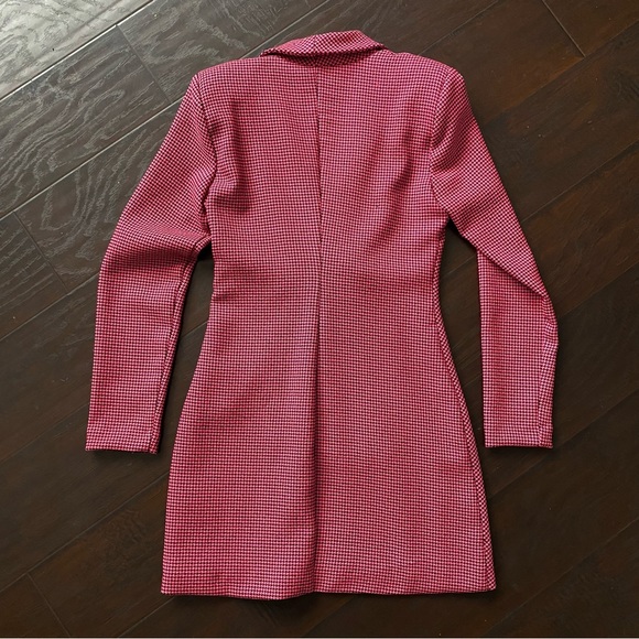 Zara Barbie Hot Pink Houndstooth Blazer Dress NWT! - Picture 12 of 14